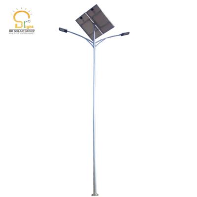 China HIGH EFFICIENCY 9M ROAD Solar Outdoor Waterproof Led Street Pole 60W Double Arm Street Light Manufacturer for sale