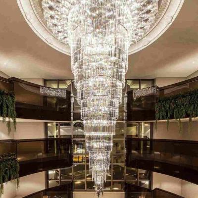 China Contemporary Custom Large Modern Lobby Large Pendants Ceilings Crystal Lighting Chandelier for sale