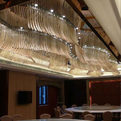 China Hotel glass rod banquet hall luxury unique hanging lighting lamparas de techo for sale