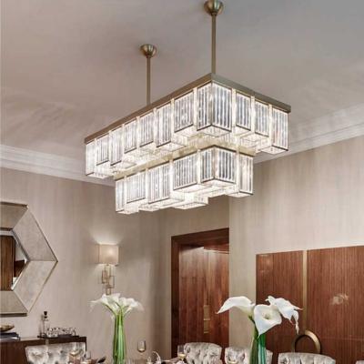 China Modern Modern Led Chandelier For Living Room Rectangle Shape Chandelier Lighting Fixtures for sale