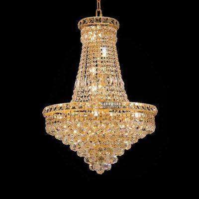 China Pendant Lamp Crystal Hanging Light Empire Traditional Luxury Modern Fancy Gold Chandelier for sale