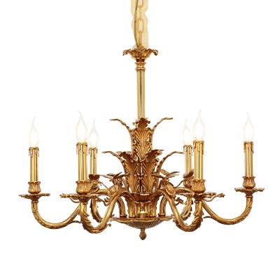 China Custom high quality traditional home decor indoor bronze classic crystal ceiling villa hotel luxury chandelier for sale