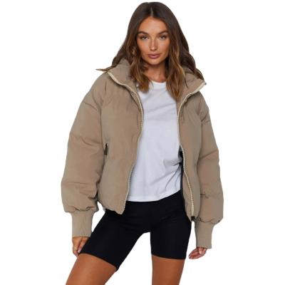 China Anti-wrinkle 2021 new women's fashion sports padded jacket winter plus size loose long sleeve coats for sale