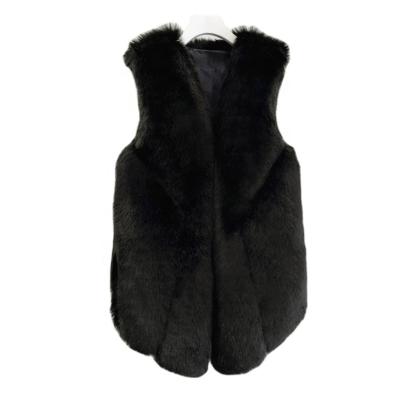 China Fox News Autumn and Winter 2021 Faux Fur Thick Faux Fur Women's Medium Length Imitation Fur Windproof Women's Plus Size Vest for sale