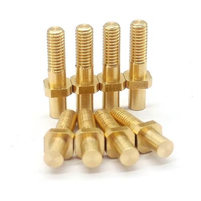 China Custom Made CNC Brass Parts Turning / Milling / Drilling Thread Shaft for sale