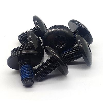 China Pre Applied Adhesive Bolt Black Nylon Patch Screw Micro Machining for sale