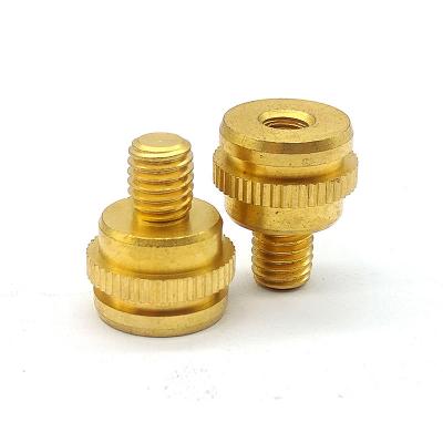 China Anodized CNC Brass Parts High Precision Knurled Thumb Screws Customized for sale