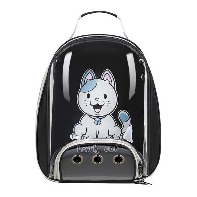 China Cat Bag Outdoor Portable Backpack Breathable Transparent Cat Cage Dog Pet Bag Mk3603 for sale