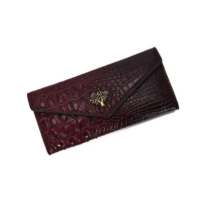 China Wholesale Custom Fashion Ladies Crocodile Stripes Purses Hand Wallet for sale