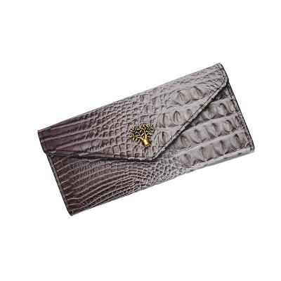 China HOT Selling Fashion Women Crocodile Stripes Purses Leather Card Holder Wallet for sale