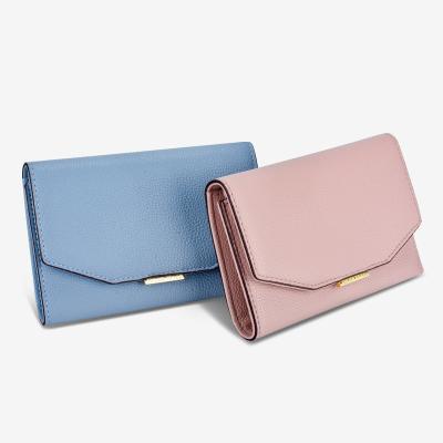 China New High Quality Wholesale Custom Logo Multifunctional Clip Type Money Three Times Holder PU Women Wallet for sale