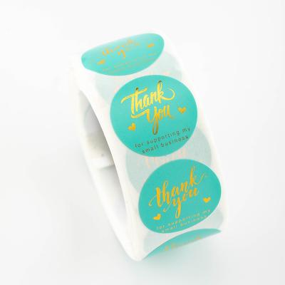 China Wholesale Waterproof Self Adhesive Waterproof Vinyl Sticker Roll Custom Printed Label Thank You Small Business Stickers for sale