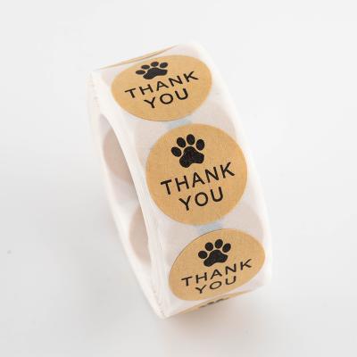 China Waterproof Wholesale Custom Roll Label Shopping Thank You Sticker Printing For Supporting My Small Business for sale