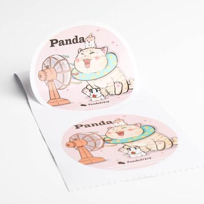 China Customized Waterproof Vinyl Round Labels Glass Bottle Label Cartoon Sticker for sale