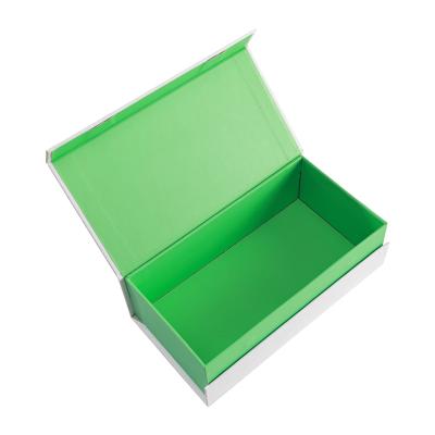 China Wholesale Recyclable Custom Green Paper Cardboard Box Gift Luxury Flat Folding Small Paper Box for sale