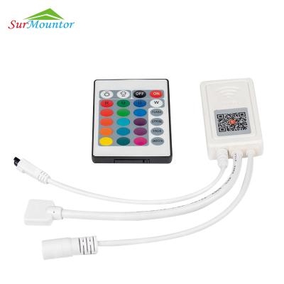 China IOS /Android WiFi Controller 24 Keys Wireless LED IR Remote Smart LED Dimmer for LED Strip for sale