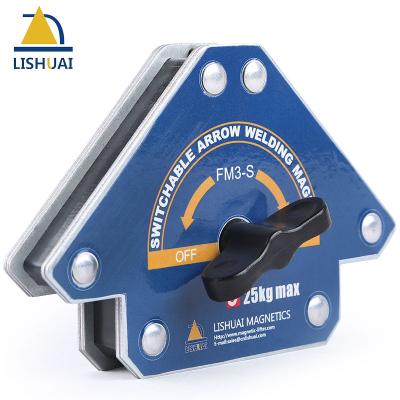 China Lishuai Double Steel Plate Switchable Arrow Magnet On/Off Switch Boom Magnetic Welding Holder for sale