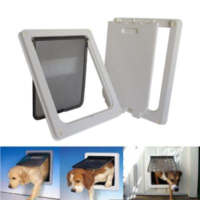 China Door Removable ABS Plastic Dog Cover Safe for Medium Large Dog Free in and Home Door Pet Cat Dog Door for sale