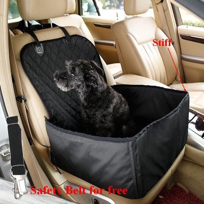 China 600D Oxford Black Breathable Dog Car Auto Bag Front Seat Protector Booster Carrier Collapsible Travel Pet Car Seat Booster 2 in 1 Function for sale