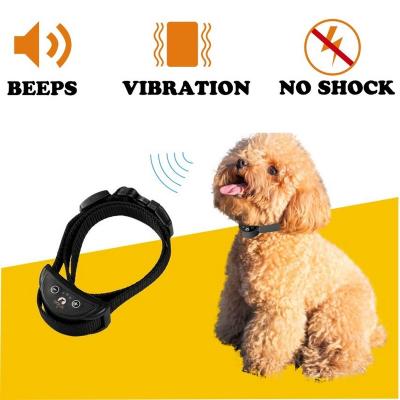 China OEM/ODM Sound Stop Bark Collar Anti Bark Collar Viable Automatic Pet Training Sound Vibration No Shock No Harm for sale