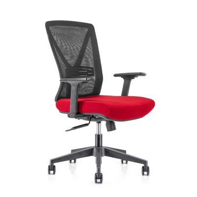 China 2022 New Design Adjustable Staff Office Chair Mid Back (Height) With Fixed Armrest for sale