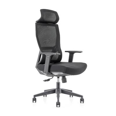 China 2022New Modern Design Best High Back Executive Chair Ergonomic Mesh Office Rotation Chair With Headrest for sale