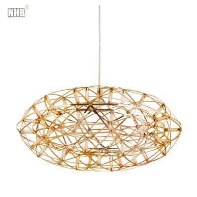 China Modern Post Modern Affordable Luxury Ball Star Hotel Pendant Light Creative Oval Oval Sparkle Chandeliers for sale