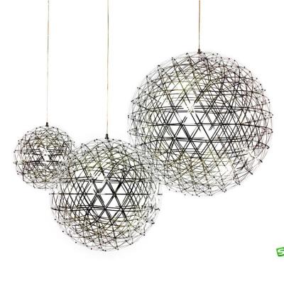 China Contemporary Custom Spherical Hollow Double LED Chandelier Family Living Room Lights for sale