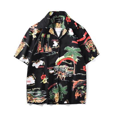 China Breathable Custom Made Men's Printed Short Sleeve Shirt for sale