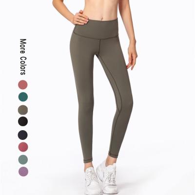 China Wholesale OEM Breathable Solid Color Cheap High Waist Leggings Sports Yoga Pants for sale