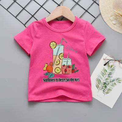 China ENGLAND STYLE 2021 Summer New Girls Cartoon Casual Home Half-Sleeved Shirt Printing Short Sleeve T-shirt for sale