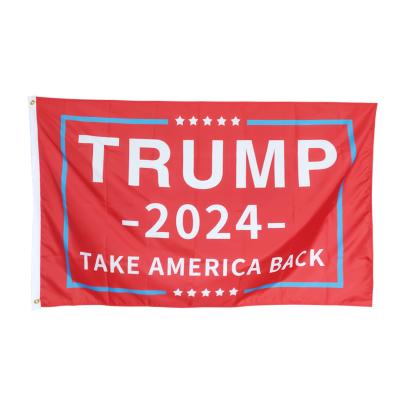 China Health care institutes trump won 2024 custom flag banner factory price stock flag president trump flag banner for sale