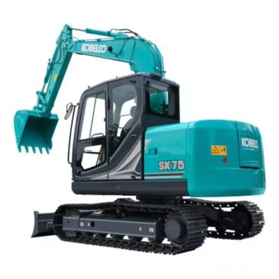 China Hot Sale  Good Quality Construction 7T Mini Duty Used Digger  SK75 Crawler Used Excavator 0.4mÂ³ for sale