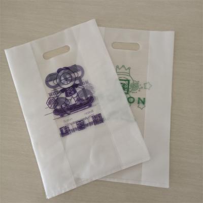 Cina Sacchetto a manico trasparente Hdpe Sacchetto di plastica a taglio a stampaggio Polybag ODM/OEM Sacchetti da shopping stampati in vendita