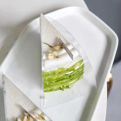 China Food Level PET Film Material Transparent Bread Cake Box for Small Wedding Pastry for sale