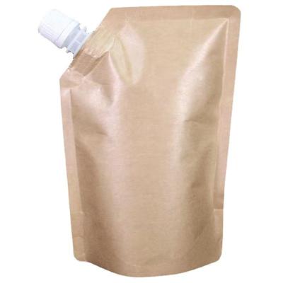 China Stand-up spout pouch voor crème cosmetische vloeibare kraft papier plastic lamineermateriaal Te koop