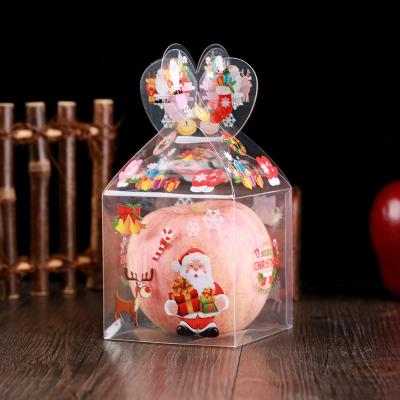 China Caja de caramelos de forma cuadrada de PET transparente para decoración de Navidad y embalaje de regalos en venta