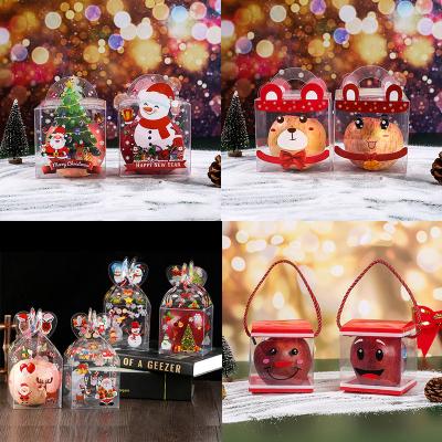 Cina Scatole di mele di caramelle pieghevoli in PET trasparente per imballaggio regalo personalizzato di Natale in vendita