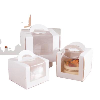 China Caja de pastel desechable de ventana grande transparente para pastel de cumpleaños en la panadería en venta