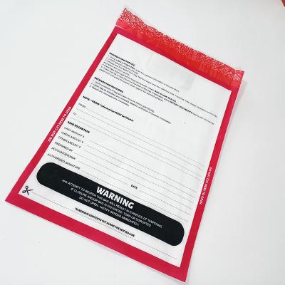 China ISO9001 gecertificeerde contante beveiliging Koerier plastic zak voor bankdeposito zak met klep Te koop