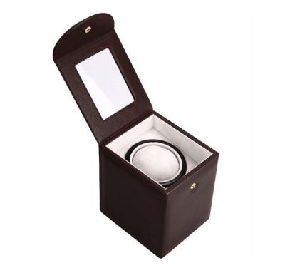 China Luxury leather plastic watch box with button for sale