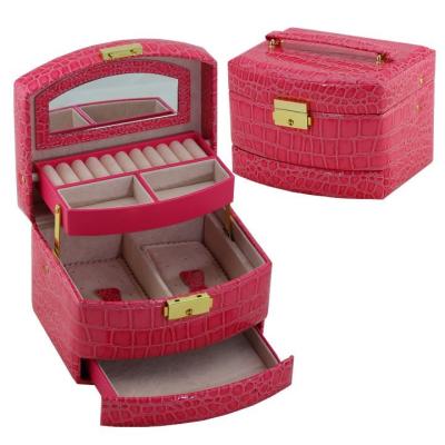 China Cheap pu leather cosmetic gift box makeup storage box for sale