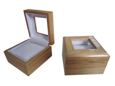 China Luxury new leather wood watch box with transparent window for sale