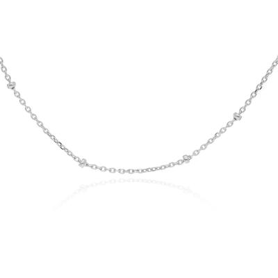 China 925 Sterling Silver High Quality Fashion Long Silver Chain Suitable for Men and Women for sale