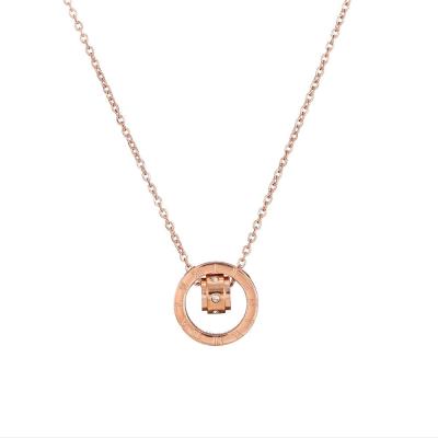 China Stainless Steel Necklace Factory Wholesale Price Pendant Fancy Chain Stainless Steel CLASSIC Initial Necklace for sale