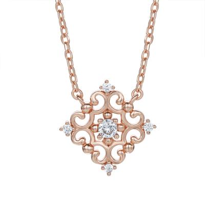 China FASHIONABLE Totem Religious Zircon Jewelry 2021 Blink Clavicle Pendant Chain Sterling Silver Custom Necklace for sale