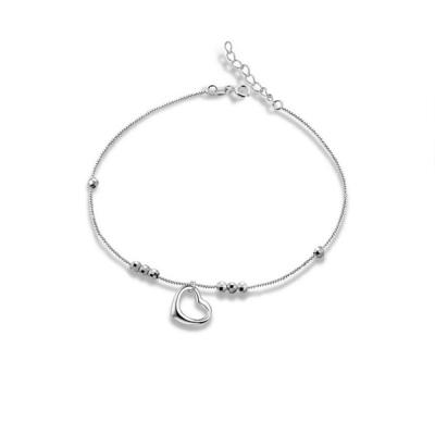 China 2021 Fashion TRENDY Initial For Women Sterling Silver Womens Alloy Cuban Link Anklet Chain for sale