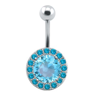 China 2020 FASHION Internally Threaded Diamond Prong Zircon Navel Belly Button Rings Navel Piercing For Women for sale