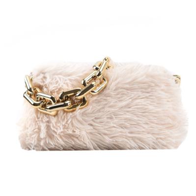 China Fashinable New Arrival Winter Fashion Ladies Bag Hairy Chain Armpit Shoulder Bag For Young Lady for sale