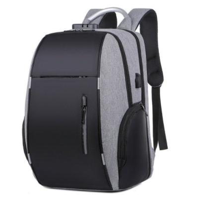 China Fashionable Backpack Men's Travel Business Polyester Large Capacity Combination Lock Briefcase Backpack With USB Port for sale